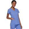 imageDickies Womens EDS Signature Scrubs Jr Fit Mock Wrap TopCeil Blue