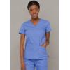 imageDickies Womens EDS Signature Scrubs Jr Fit Mock Wrap TopCeil Blue