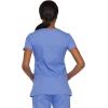 imageDickies Womens EDS Signature Scrubs Jr Fit Mock Wrap TopCeil Blue