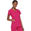 imageDickies Womens EDS Signature Scrubs Jr Fit Mock Wrap TopHot Pink