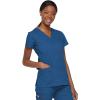 imageDickies Womens EDS Signature Scrubs Jr Fit Mock Wrap TopRoyal