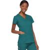 imageDickies Womens EDS Signature Scrubs Jr Fit Mock Wrap TopTeal Blue