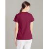 imageDickies Womens EDS Signature Scrubs Jr Fit Mock Wrap TopWine