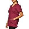 imageDickies Womens EDS Signature Scrubs Jr Fit Mock Wrap TopWine