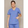 imageDickies Womens Genflex Youtility Mock Wrap TopCeil Blue