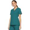 imageDickies Womens Genflex Youtility Mock Wrap TopTeal Blue