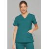 imageDickies Womens Genflex Youtility Mock Wrap TopTeal Blue