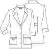 imageDickies Womens Junior Fit 34 Sleeve Lab CoatWhite