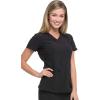 imageDickies Womens Scrub Top VNeck Top with 2 Pockets Moisture Wicking and 360 Stretch Fabric  DK615Black