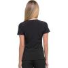 imageDickies Womens Scrub Top VNeck Top with 2 Pockets Moisture Wicking and 360 Stretch Fabric  DK615Black
