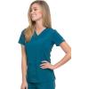 imageDickies Womens Scrub Top VNeck Top with 2 Pockets Moisture Wicking and 360 Stretch Fabric  DK615Caribbean Blue