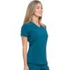 imageDickies Womens Scrub Top VNeck Top with 2 Pockets Moisture Wicking and 360 Stretch Fabric  DK615Caribbean Blue