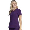 imageDickies Womens Scrub Top VNeck Top with 2 Pockets Moisture Wicking and 360 Stretch Fabric  DK615Eggplant