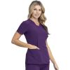 imageDickies Womens Scrub Top VNeck Top with 2 Pockets Moisture Wicking and 360 Stretch Fabric  DK615Eggplant