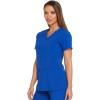 imageDickies Womens Scrub Top VNeck Top with 2 Pockets Moisture Wicking and 360 Stretch Fabric  DK615Galaxy Blue