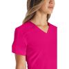 imageDickies Womens Scrub Top VNeck Top with 2 Pockets Moisture Wicking and 360 Stretch Fabric  DK615Hot Pink