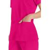 imageDickies Womens Scrub Top VNeck Top with 2 Pockets Moisture Wicking and 360 Stretch Fabric  DK615Hot Pink