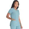 imageDickies Womens Scrub Top VNeck Top with 2 Pockets Moisture Wicking and 360 Stretch Fabric  DK615Mineral Blue