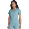 imageDickies Womens Scrub Top VNeck Top with 2 Pockets Moisture Wicking and 360 Stretch Fabric  DK615Mineral Blue