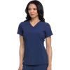 imageDickies Womens Scrub Top VNeck Top with 2 Pockets Moisture Wicking and 360 Stretch Fabric  DK615Navy