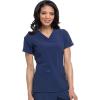 imageDickies Womens Scrub Top VNeck Top with 2 Pockets Moisture Wicking and 360 Stretch Fabric  DK615Navy