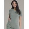 imageDickies Womens Scrub Top VNeck Top with 2 Pockets Moisture Wicking and 360 Stretch Fabric  DK615Olive