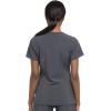 imageDickies Womens Scrub Top VNeck Top with 2 Pockets Moisture Wicking and 360 Stretch Fabric  DK615Pewter
