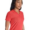 imageDickies Womens Scrub Top VNeck Top with 2 Pockets Moisture Wicking and 360 Stretch Fabric  DK615Ravashing Coral