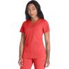 imageDickies Womens Scrub Top VNeck Top with 2 Pockets Moisture Wicking and 360 Stretch Fabric  DK615Ravashing Coral