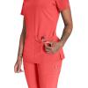 imageDickies Womens Scrub Top VNeck Top with 2 Pockets Moisture Wicking and 360 Stretch Fabric  DK615Ravashing Coral