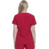 imageDickies Womens Scrub Top VNeck Top with 2 Pockets Moisture Wicking and 360 Stretch Fabric  DK615Red