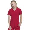 imageDickies Womens Scrub Top VNeck Top with 2 Pockets Moisture Wicking and 360 Stretch Fabric  DK615Red