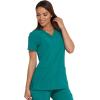 imageDickies Womens Scrub Top VNeck Top with 2 Pockets Moisture Wicking and 360 Stretch Fabric  DK615Teal Blue