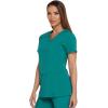 imageDickies Womens Scrub Top VNeck Top with 2 Pockets Moisture Wicking and 360 Stretch Fabric  DK615Teal Blue