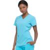imageDickies Womens Scrub Top VNeck Top with 2 Pockets Moisture Wicking and 360 Stretch Fabric  DK615Turquoise