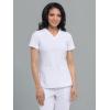 imageDickies Womens Scrub Top VNeck Top with 2 Pockets Moisture Wicking and 360 Stretch Fabric  DK615White