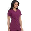 imageDickies Womens Scrub Top VNeck Top with 2 Pockets Moisture Wicking and 360 Stretch Fabric  DK615Wine