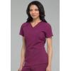 imageDickies Womens Scrub Top VNeck Top with 2 Pockets Moisture Wicking and 360 Stretch Fabric  DK615Wine