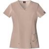 imageDickies Xtreme Stretch Women Scrubs Top VNeck 82851Dark Khaki