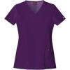 imageDickies Xtreme Stretch Women Scrubs Top VNeck 82851Eggplant