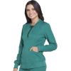 imageDynamix Scrubs for Women AthleticInspired Zip Front Jackets for Women with FourWay Stretch and Moisture Wicking DK330Hunter Green