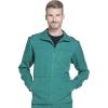 imageDickies Dynamix Men Warm Up Scrubs Jacket Zip Front DK310Hunter Green