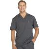 imageDickies Dynamix Scrubs for Men AthleticInspired VNeck Chest Pocket Scrub Top with FourWay Stretch ampamp Moisture Wicking DK610Pewter