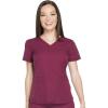 imageDickies Dynamix Womens Tops AthleticInspired VNeck Scrub Top with FourWay Stretch and Moisture Wicking DK730Wine