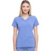 imageDickies EDS Essentials Mock Wrap Top Scrubs for Women with FourWay Stretch and Moisture Wicking DK625Ciel