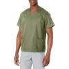imageDickies EDS Signature Scrubs for Women VNeck Womens Tops in Soft Brushed Poplin 86706Olive