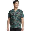imageDickies EDS Signature Scrubs for Women and Scrubs for Men Unisex One Pocket VNeck Top in Soft Brushed Poplin 83706Digital Camo