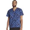 imageDickies EDS Signature Scrubs for Women and Scrubs for Men Unisex One Pocket VNeck Top in Soft Brushed Poplin 83706Painterly Plaid
