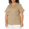imageDickies Gen Flex Women Scrubs Top Mock Wrap 817355Dark Khaki