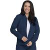 imageDickies Women Scrub Jacket Zip Front WarmUp Rib Knit Collar with 2 Welt Pocket DK365Navy